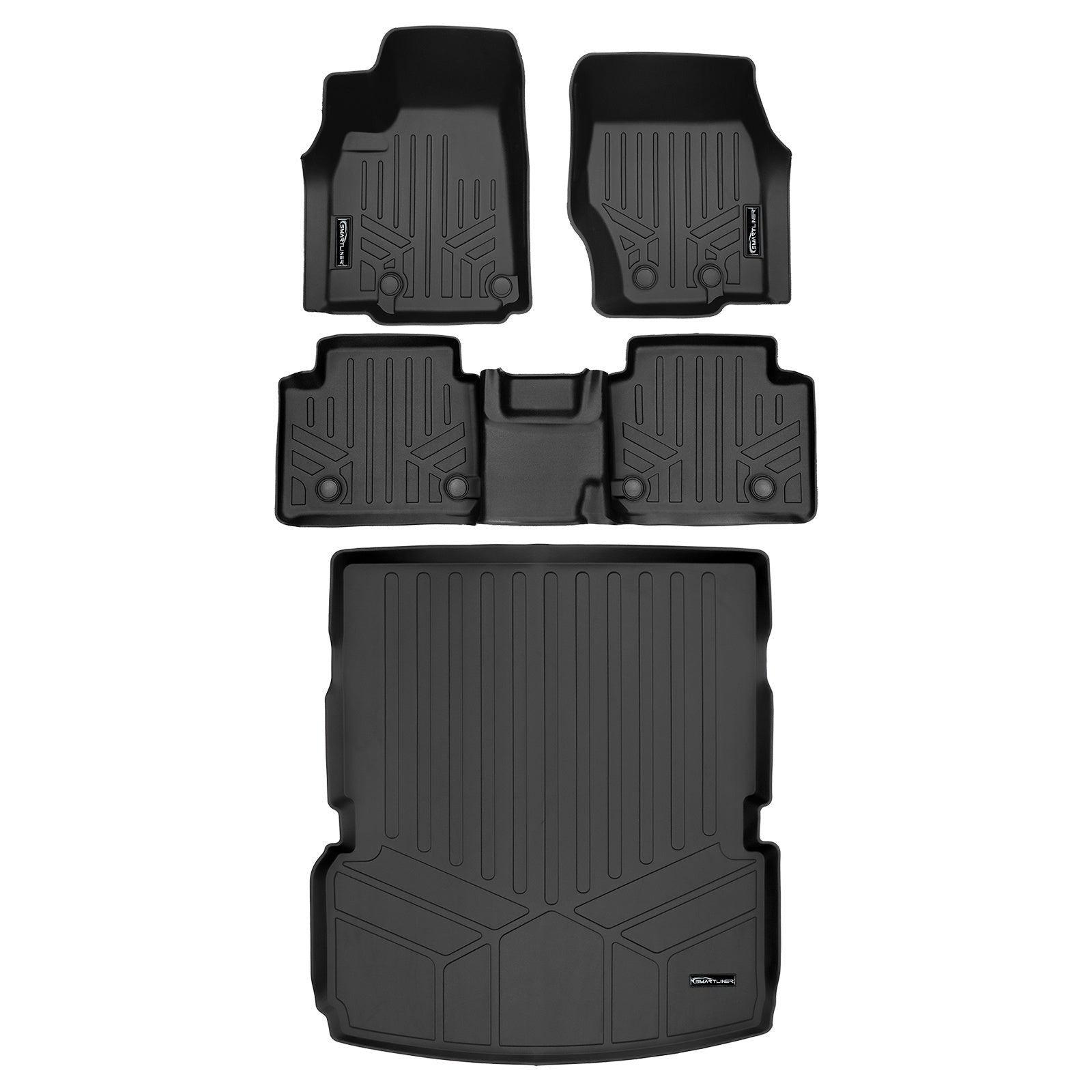 SMARTLINER 2021 - 2025 Jeep Grand Cherokee L 7 Passenger Custom Fit Floor Liners - 1st, 2nd & 3rd Rows