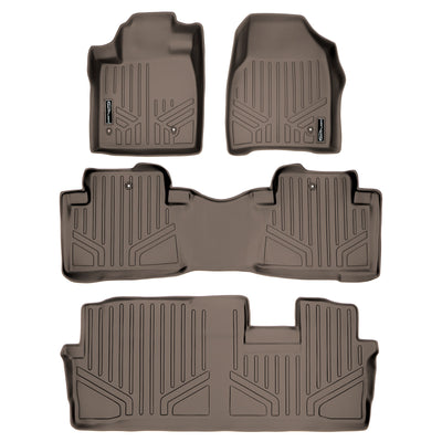 SMARTLINER 2009 - 2015 Honda Pilot All Configurations Custom Fit Floor Liners - 1st, 2nd & 3rd Rows