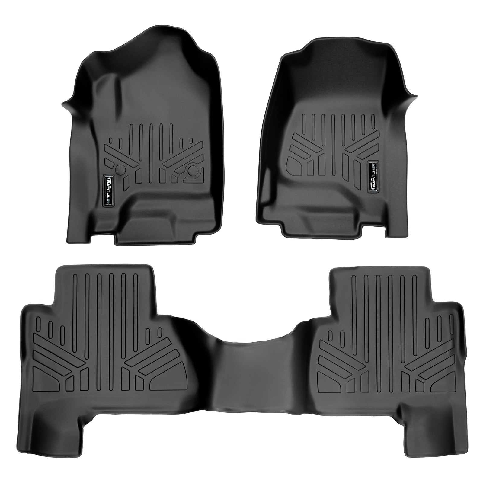 SMARTLINER 2015 - 2020 Cadillac Escalade ESV 8 Passenger Custom Fit Floor Liners - 1st & 2nd Rows