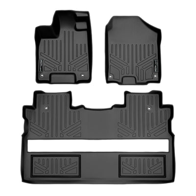 SMARTLINER 2017 - 2025 Honda Ridgeline All Configurations Custom Fit Floor Liners - 1st & 2nd Rows