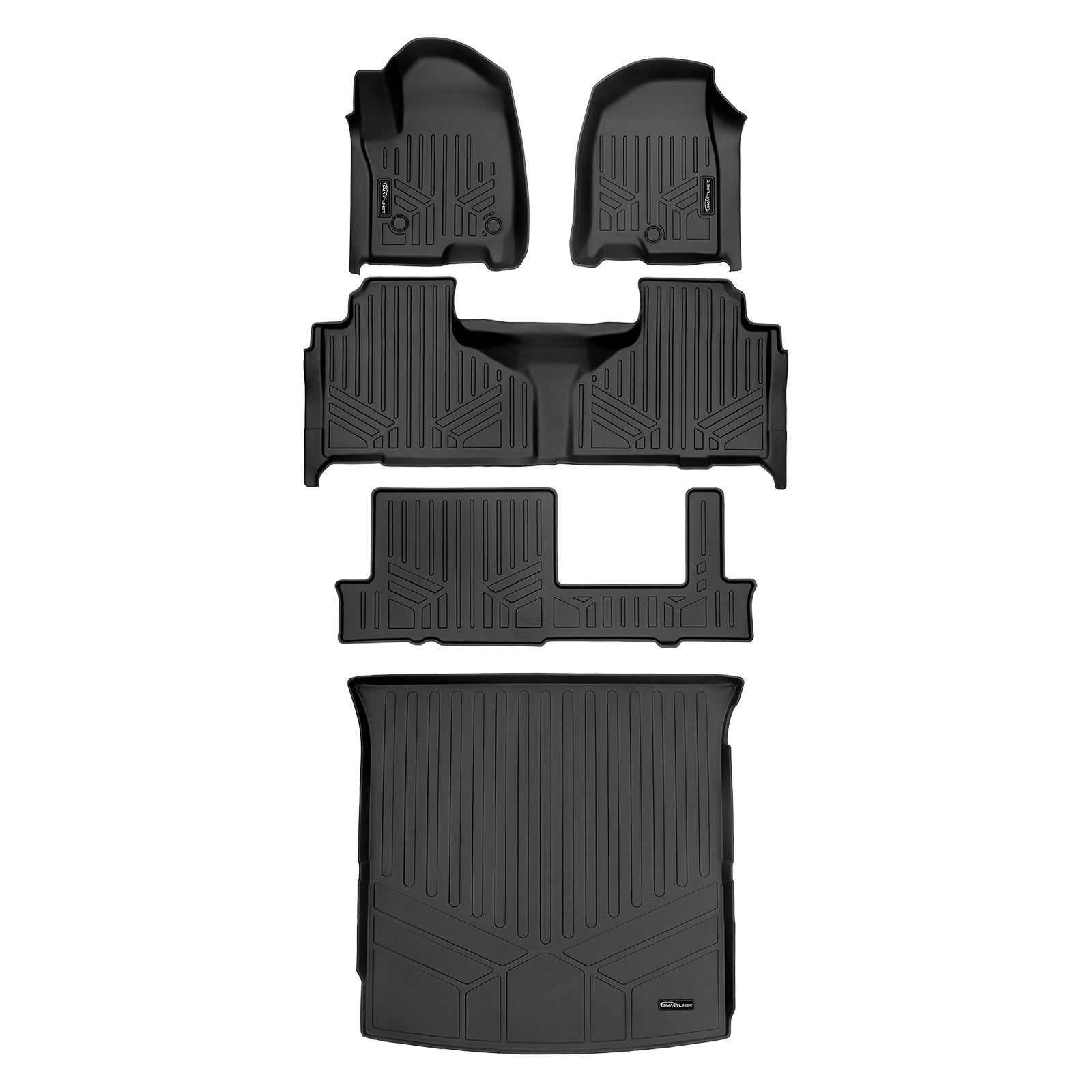 SMARTLINER 2021 - 2025 GMC Yukon All Configurations Custom Fit Floor Liners - 1st, 2nd, 3rd & 4th Rows