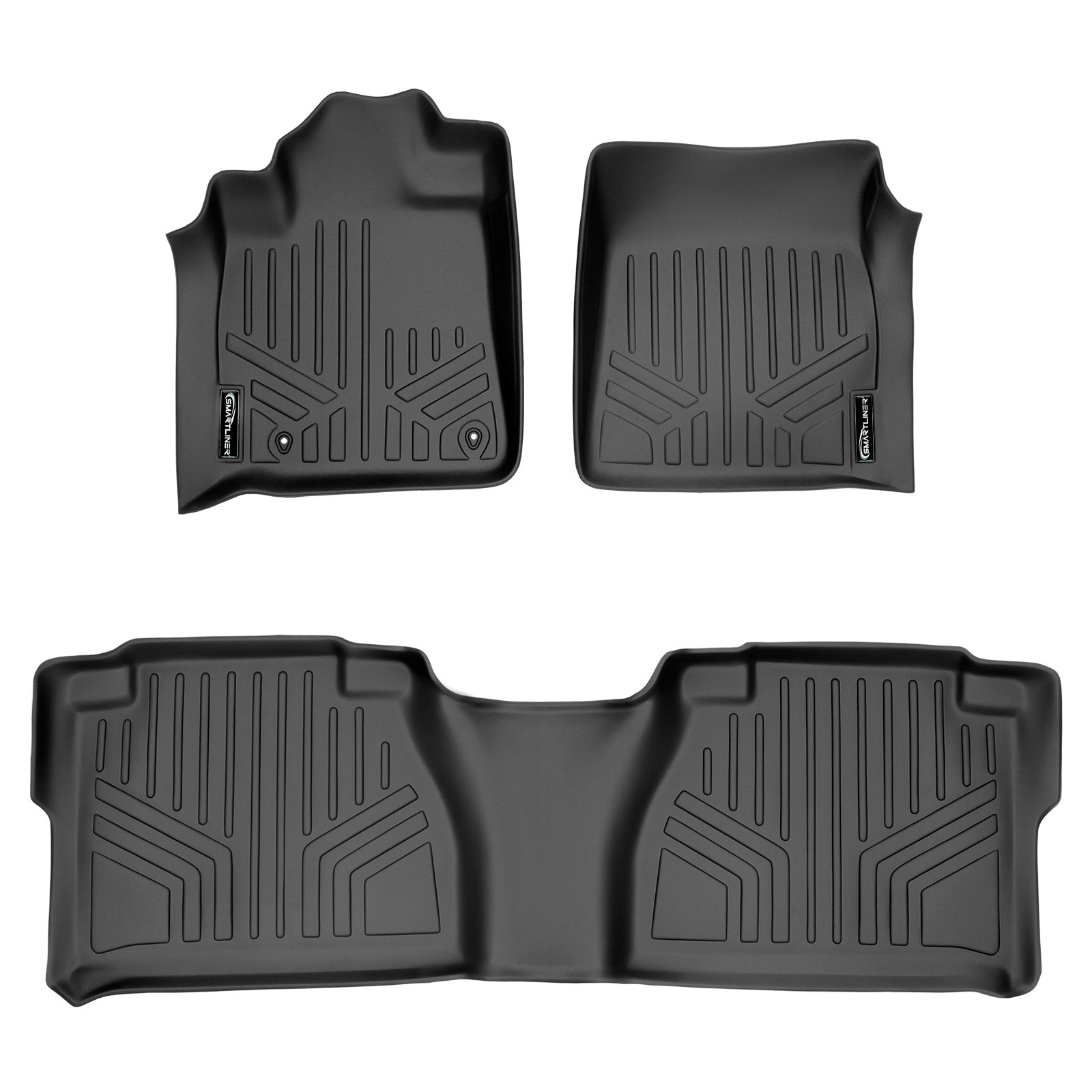 SMARTLINER 2007 - 2011 Toyota Tundra Double Cab Custom Fit Floor Liners - 1st & 2nd Rows