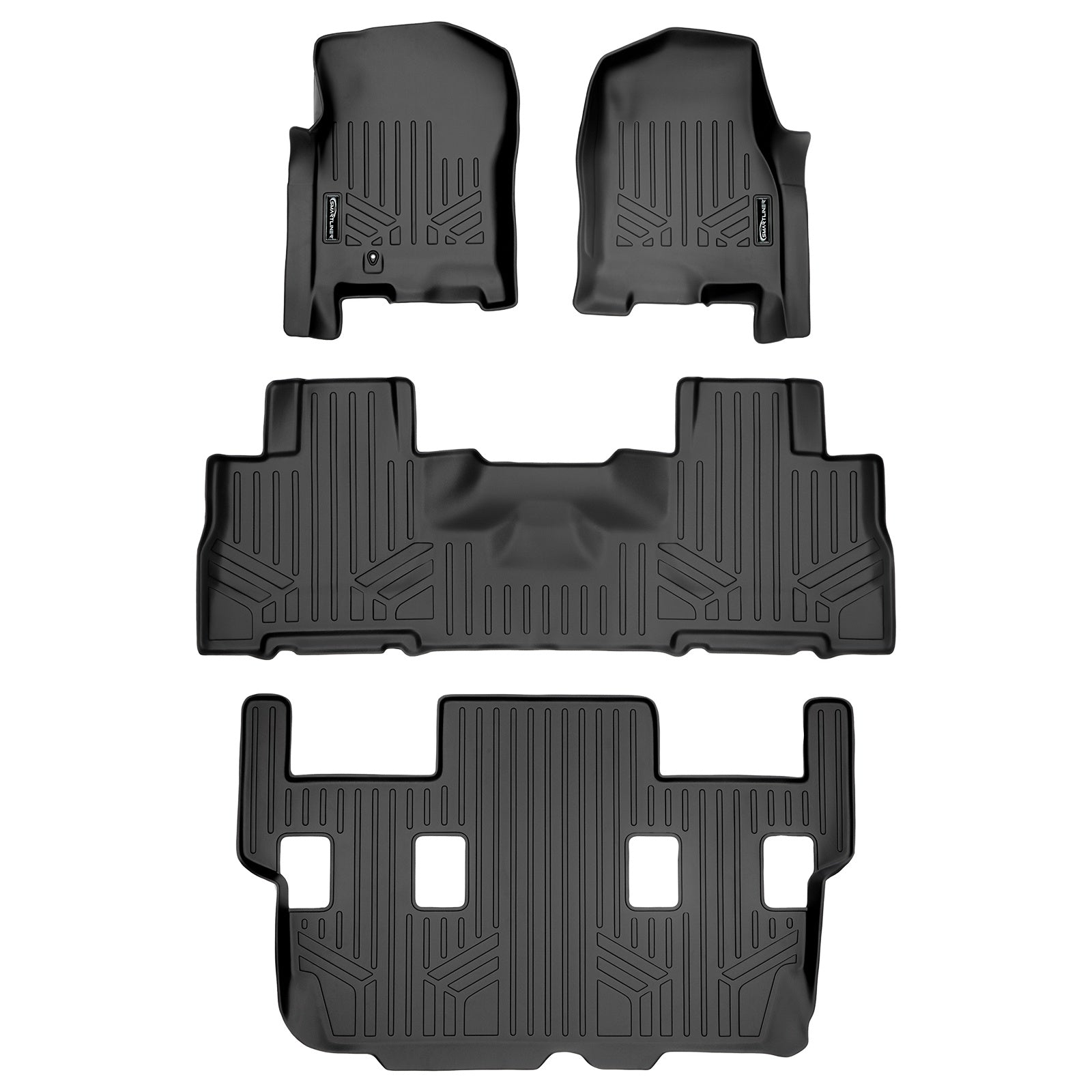 SMARTLINER 2007 - 2010 Ford Expedition 7 Passenger Custom Fit Floor Liners - 1st, 2nd & 3rd Rows