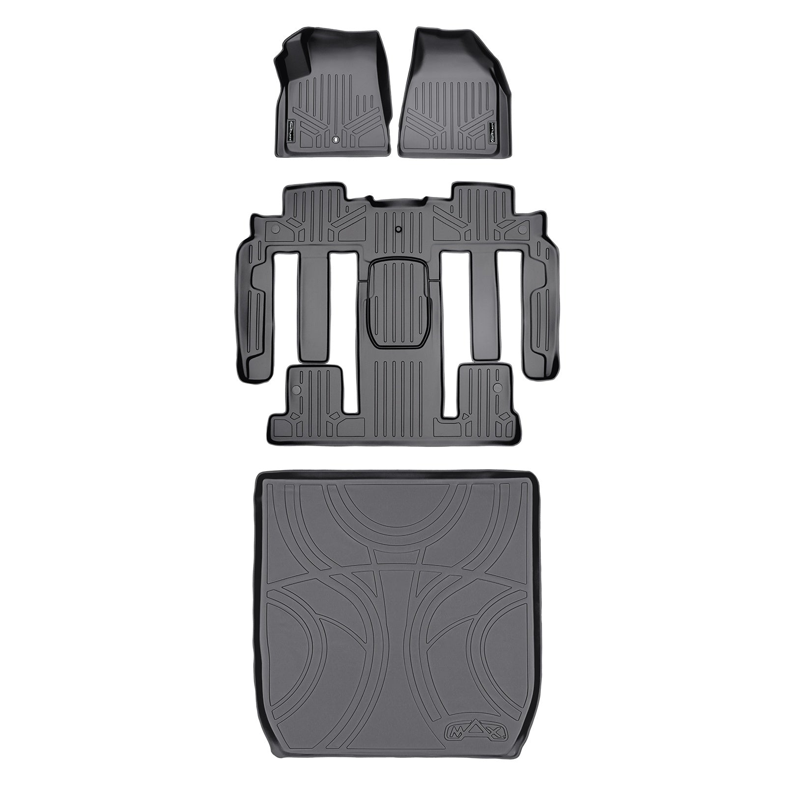 SMARTLINER 2009 - 2010 Chevrolet Traverse 7 Passenger Custom Fit Floor Liners - 1st, 2nd, 3rd & 4th Rows