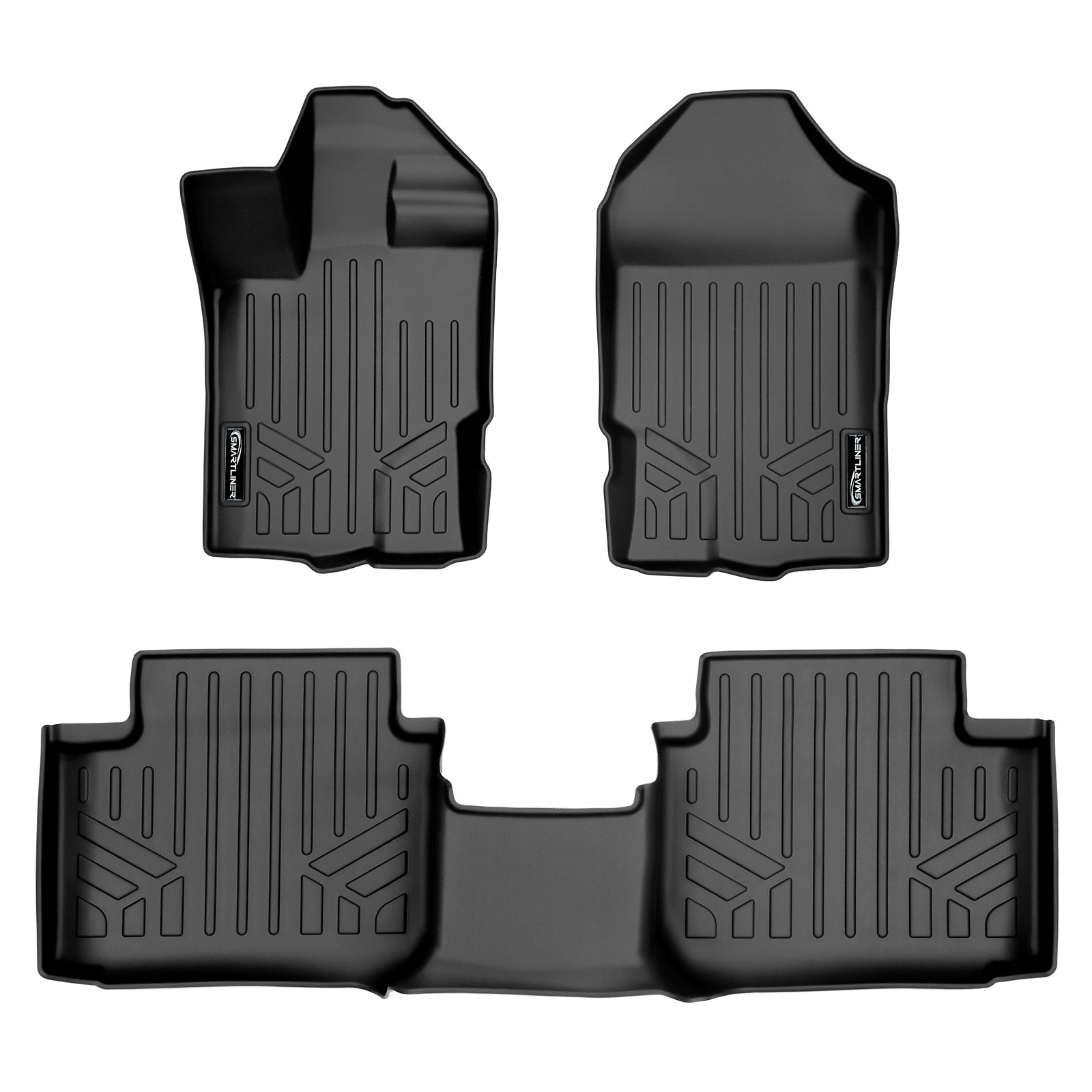 SMARTLINER 2019 - 2023 Ford Ranger Super Cab Custom Fit Floor Liners - 1st & 2nd Rows