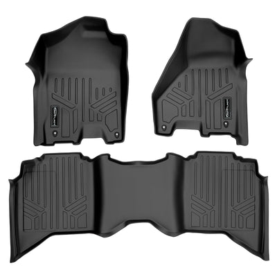 SMARTLINER 2013 - 2018 Ram 3500 Crew Cab Custom Fit Floor Liners - 1st & 2nd Rows - Fits Bench or Bucket - No Hump