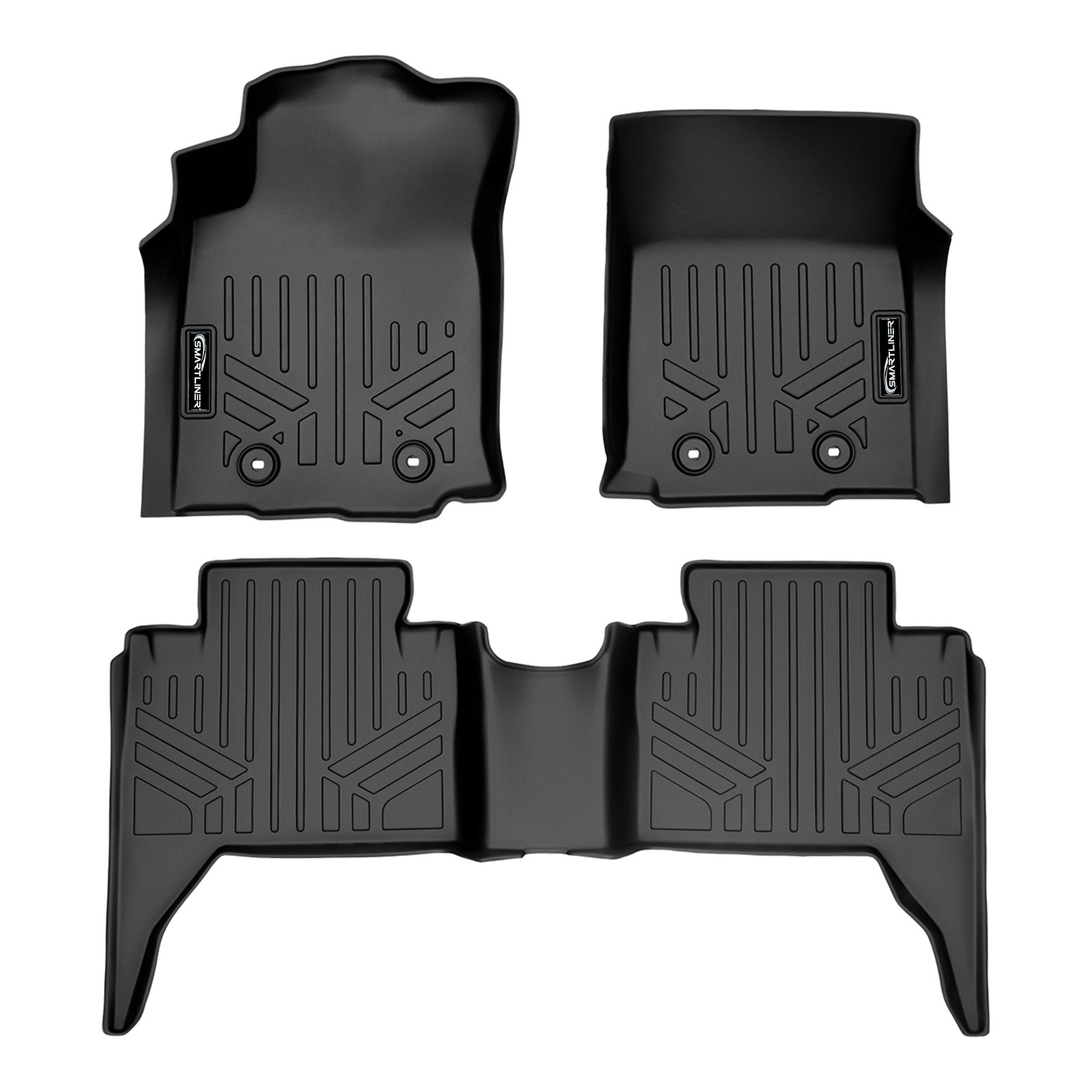 SMARTLINER 2018 - 2023 Toyota Tacoma Double Cab Custom Fit Floor Liners - 1st & 2nd Rows