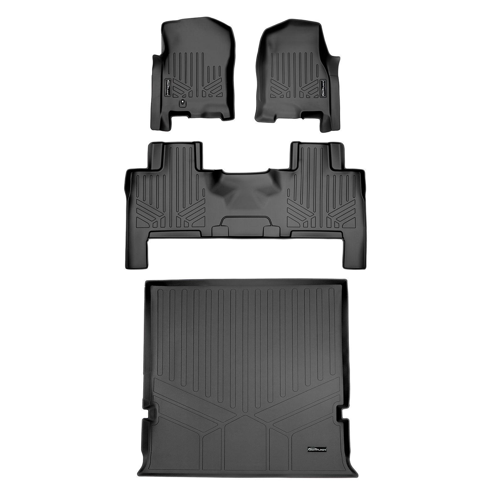 SMARTLINER 2007 - 2010 Ford Expedition 8 Passenger Custom Fit Floor Liners - 1st, 2nd & 3rd Rows