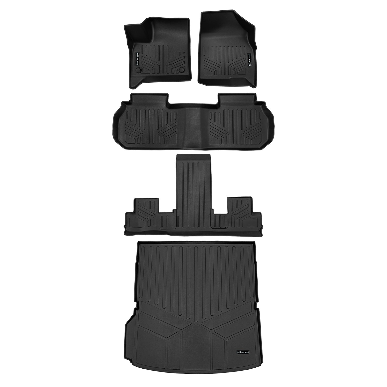 SMARTLINER 2024 - 2025 Chevrolet Traverse 7 Passenger Custom Fit Floor Liners - 1st, 2nd, 3rd & 4th Rows