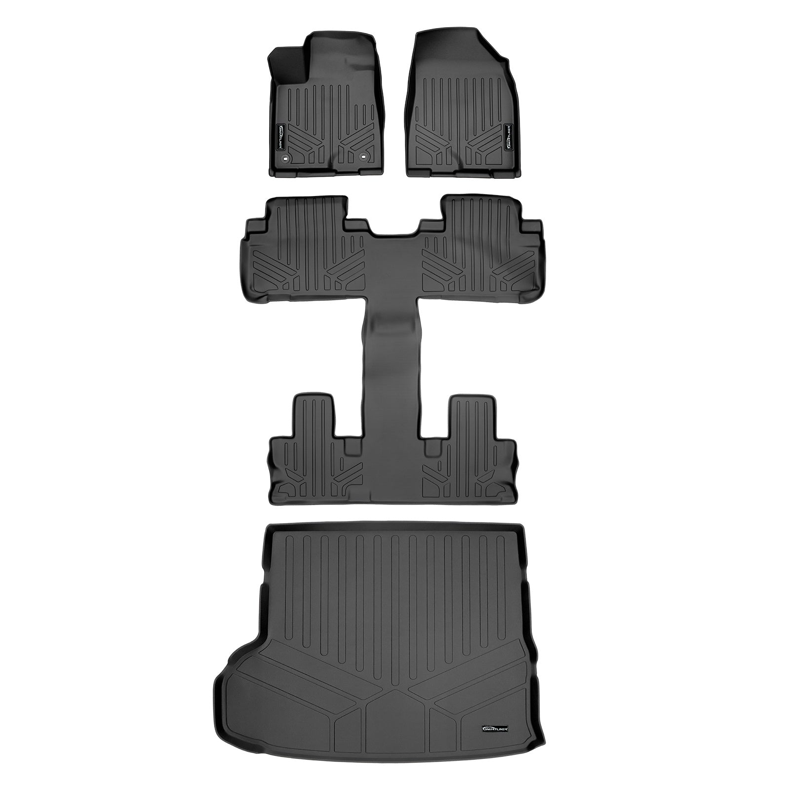 SMARTLINER 2014 - 2019 Toyota Highlander 7 Passenger Custom Fit Floor Liners - 1st, 2nd, 3rd & 4th Rows