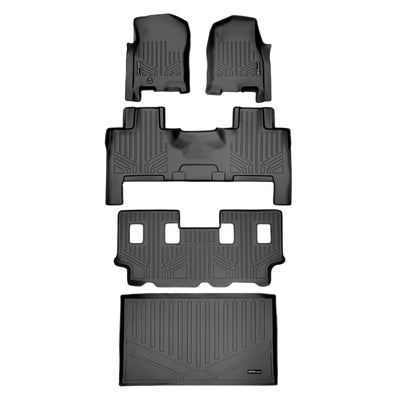 SMARTLINER 2007 - 2010 Lincoln Navigator L 7 Passenger and 8 Passenger Custom Fit Floor Liners - 1st, 2nd, 3rd & 4th Rows
