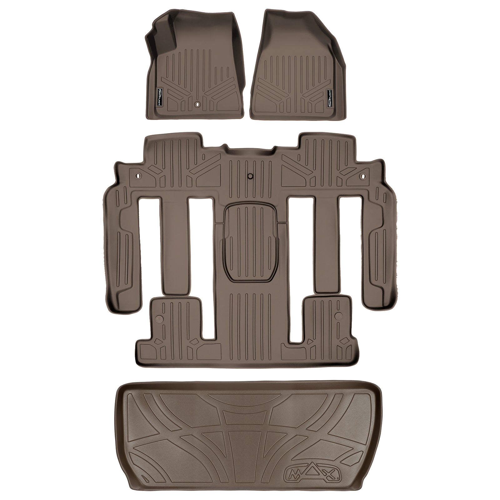 SMARTLINER 2011 - 2017 Chevrolet Traverse 7 Passenger Custom Fit Floor Liners - 1st, 2nd, 3rd & 4th Rows