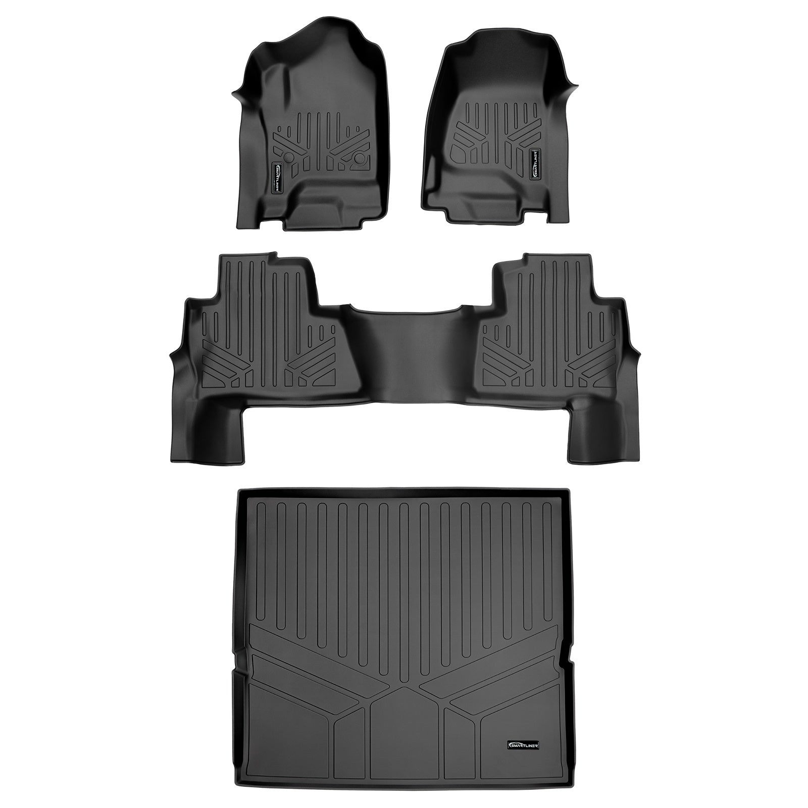 SMARTLINER 2015 - 2020 Chevrolet Tahoe 8 Passenger Custom Fit Floor Liners - 1st, 2nd & 3rd Rows
