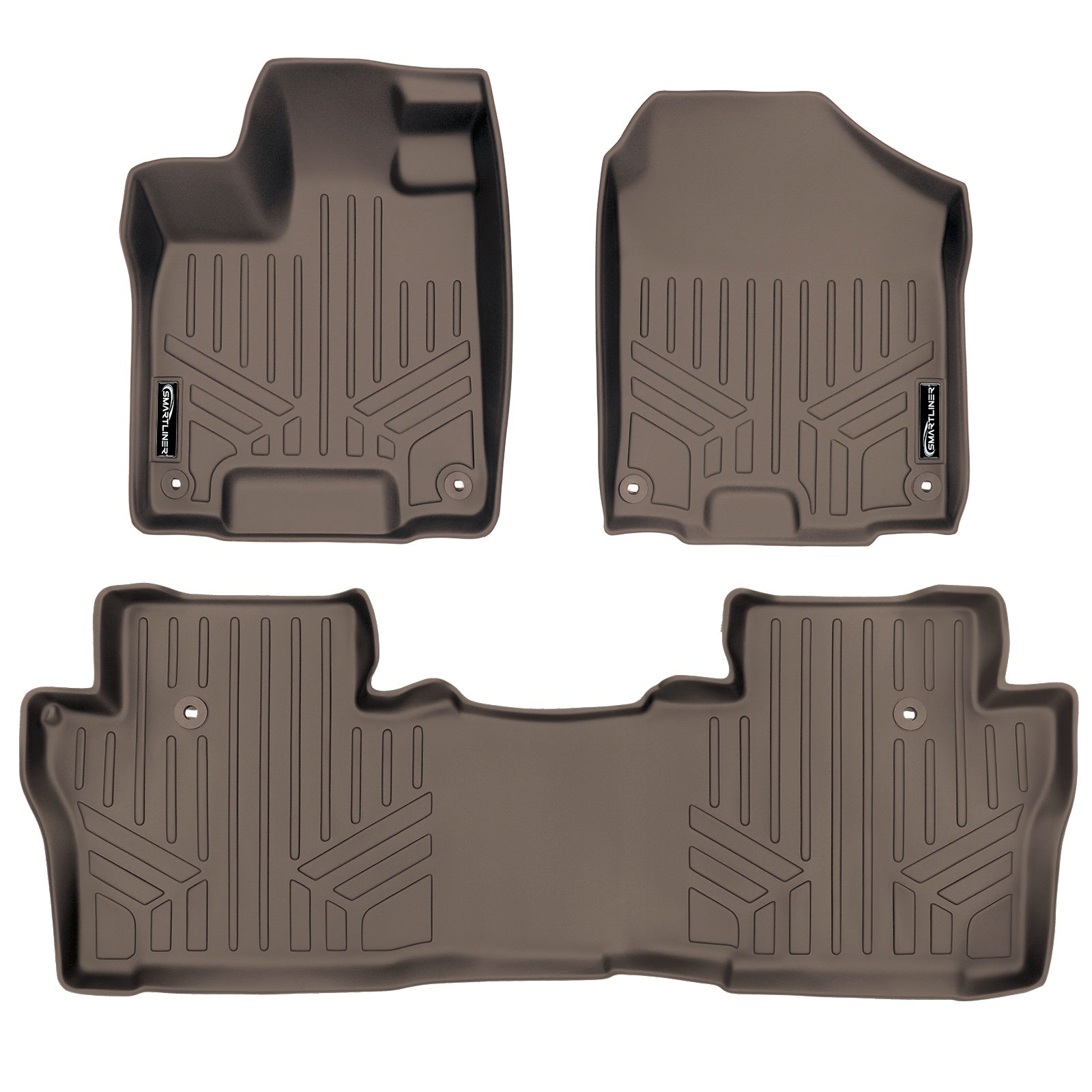 SMARTLINER 2016 - 2022 Honda Pilot 7 Passenger and 8 Passenger Custom Fit Floor Liners - 1st & 2nd Rows