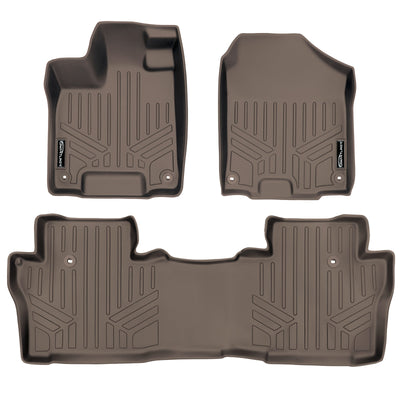 SMARTLINER 2016 - 2022 Honda Pilot 7 Passenger and 8 Passenger Custom Fit Floor Liners - 1st & 2nd Rows