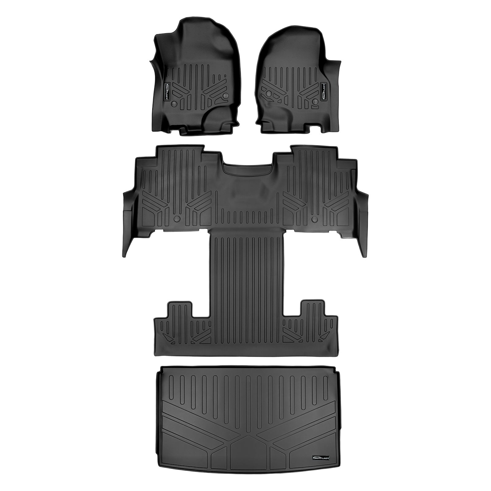 SMARTLINER 2018 - 2024 Lincoln Navigator L 7 Passenger Custom Fit Floor Liners - 1st, 2nd, 3rd & 4th Rows