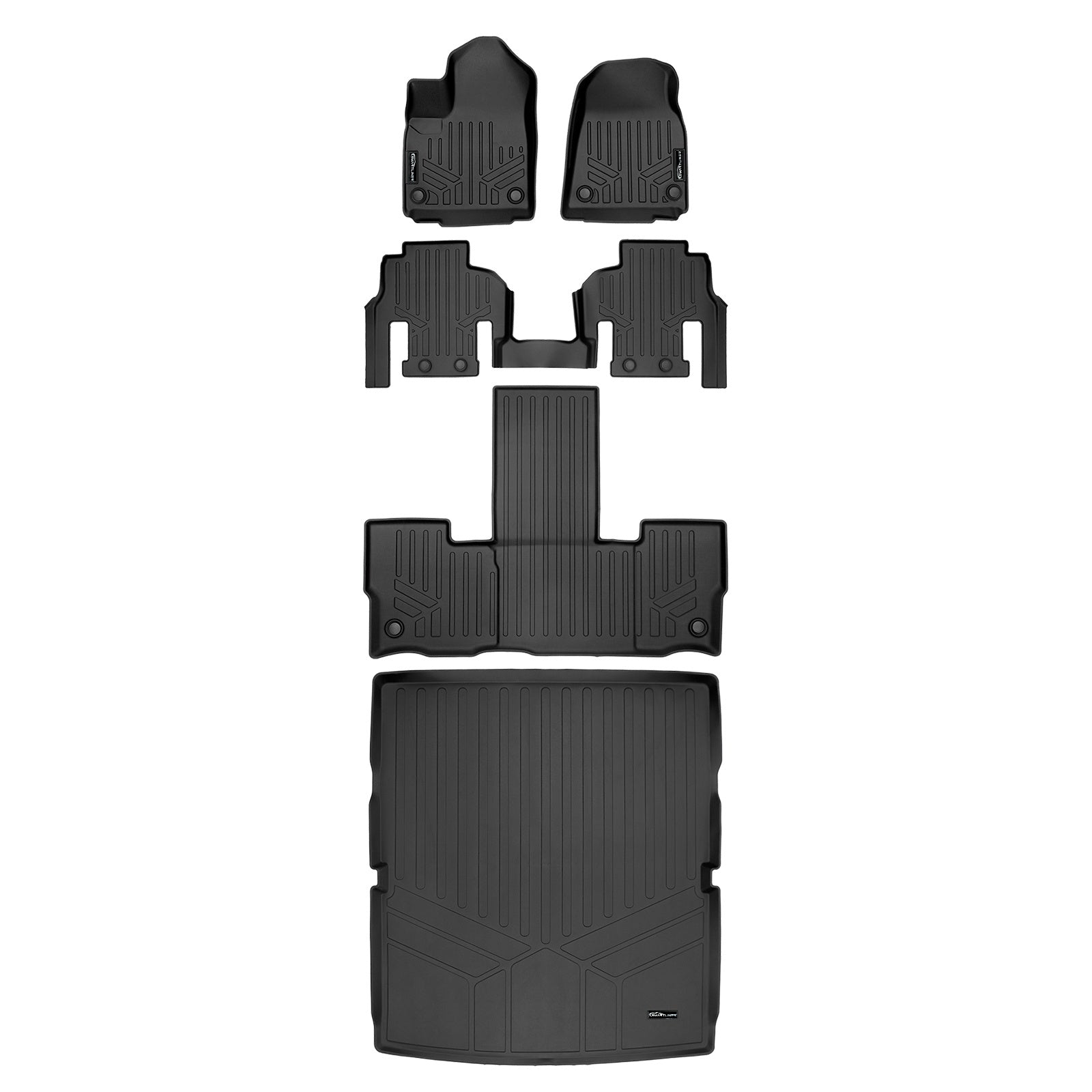 SMARTLINER 2023 - 2025 Jeep Wagoneer L 7 Passenger Custom Fit Floor Liners - 1st, 2nd, 3rd & 4th Rows