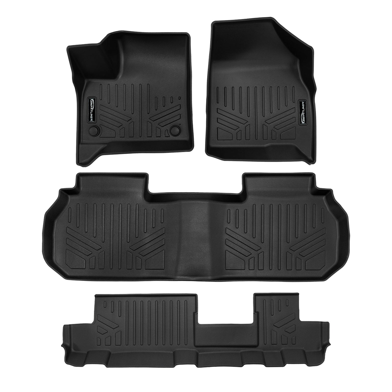 SMARTLINER 2024 - 2025 Chevrolet Traverse 8 Passenger Custom Fit Floor Liners - 1st, 2nd & 3rd Rows