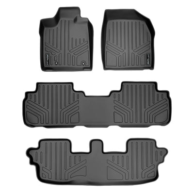 SMARTLINER 2008 - 2013 Toyota Highlander All Configurations Custom Fit Floor Liners - 1st, 2nd & 3rd Rows