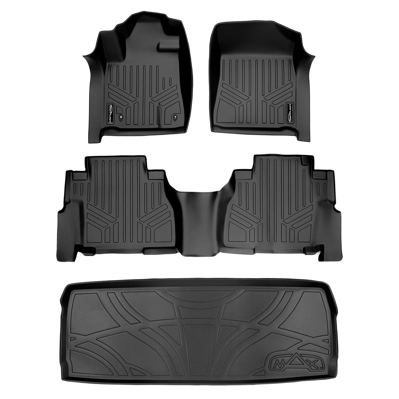 SMARTLINER 2008 - 2011 Toyota Sequoia All Configurations Custom Fit Floor Liners - 1st, 2nd & 3rd Rows