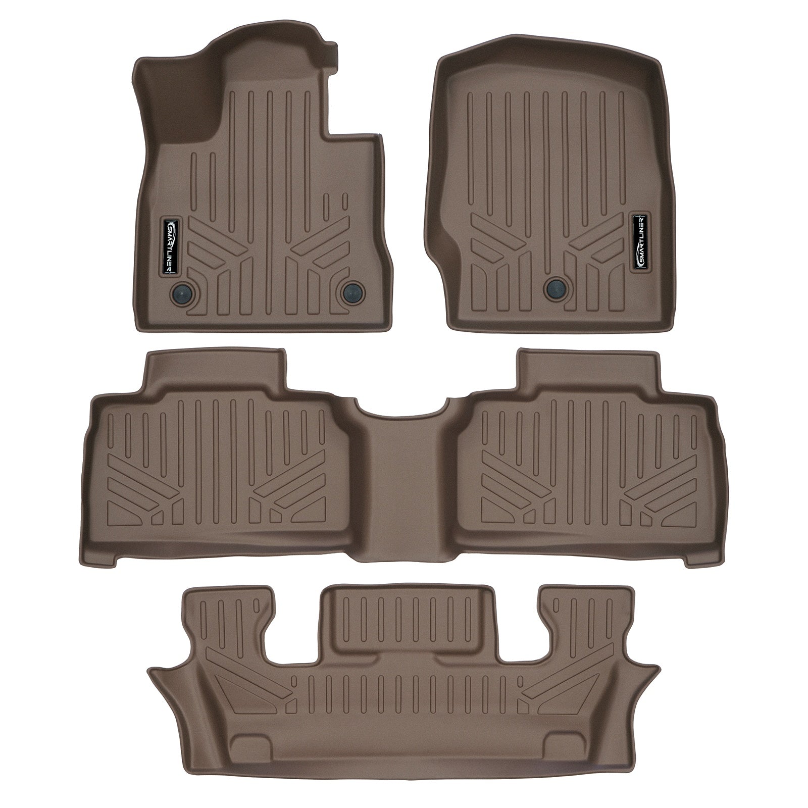 SMARTLINER 2020 - 2025 Ford Explorer 6 Passenger Custom Fit Floor Liners - 1st, 2nd & 3rd Rows