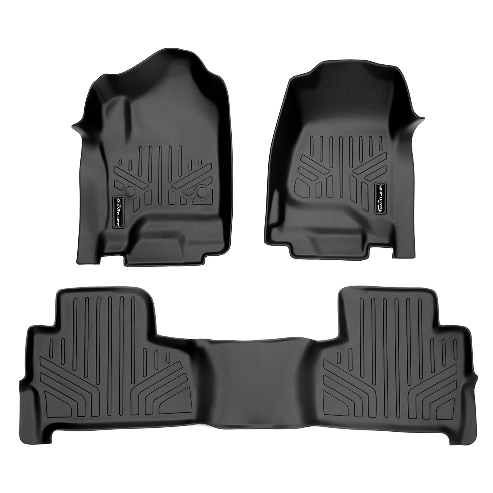 SMARTLINER 2015 - 2020 Chevrolet Tahoe 7 Passenger Custom Fit Floor Liners - 1st & 2nd Rows - Standard Bucket