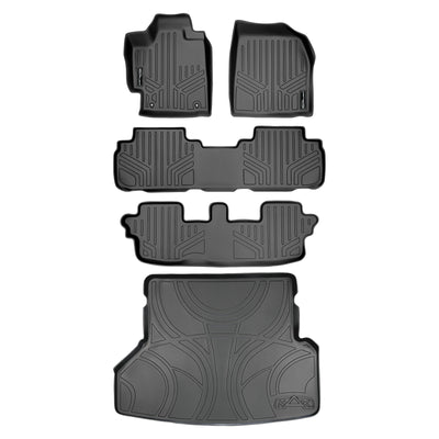 SMARTLINER 2008 - 2013 Toyota Highlander All Configurations Custom Fit Floor Liners - 1st, 2nd, 3rd & 4th Rows - 3rd Seat Down