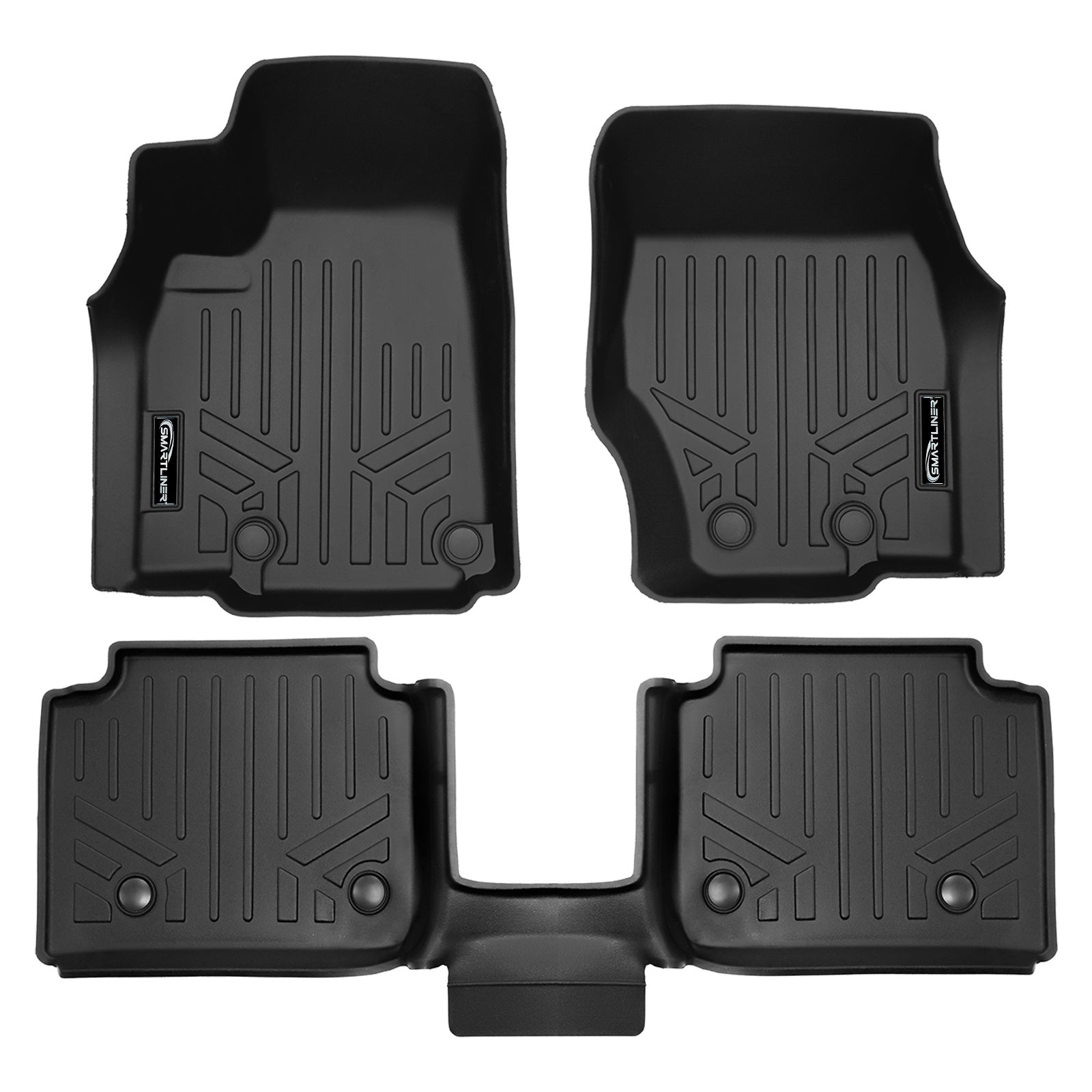 SMARTLINER 2021 - 2025 Jeep Grand Cherokee L 6 Passenger Custom Fit Floor Liners - 1st & 2nd Rows - No Console