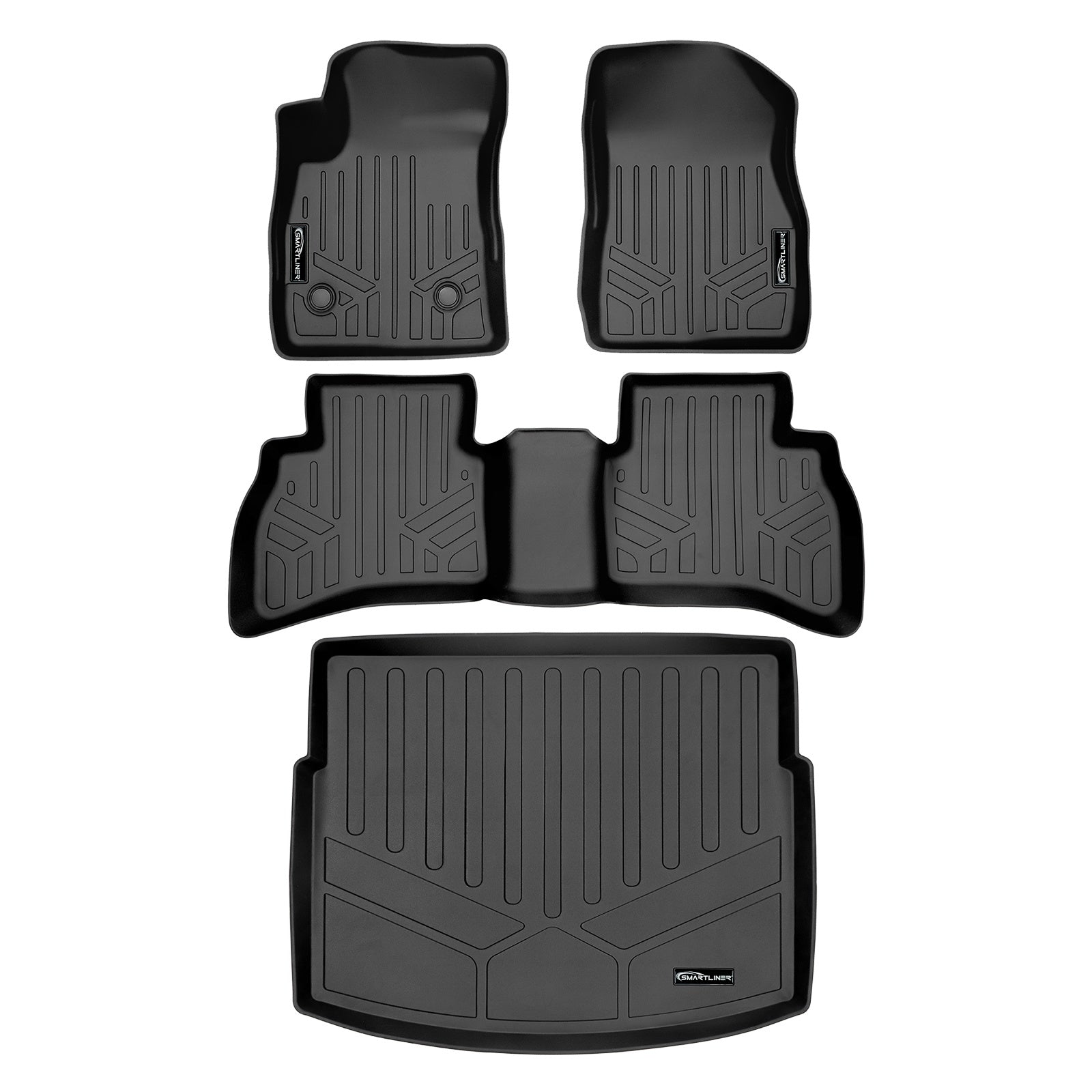 SMARTLINER 2021 - 2025 Chevrolet Trailblazer All Configurations Custom Fit Floor Liners - 1st, 2nd & 3rd Rows - Lower Deck