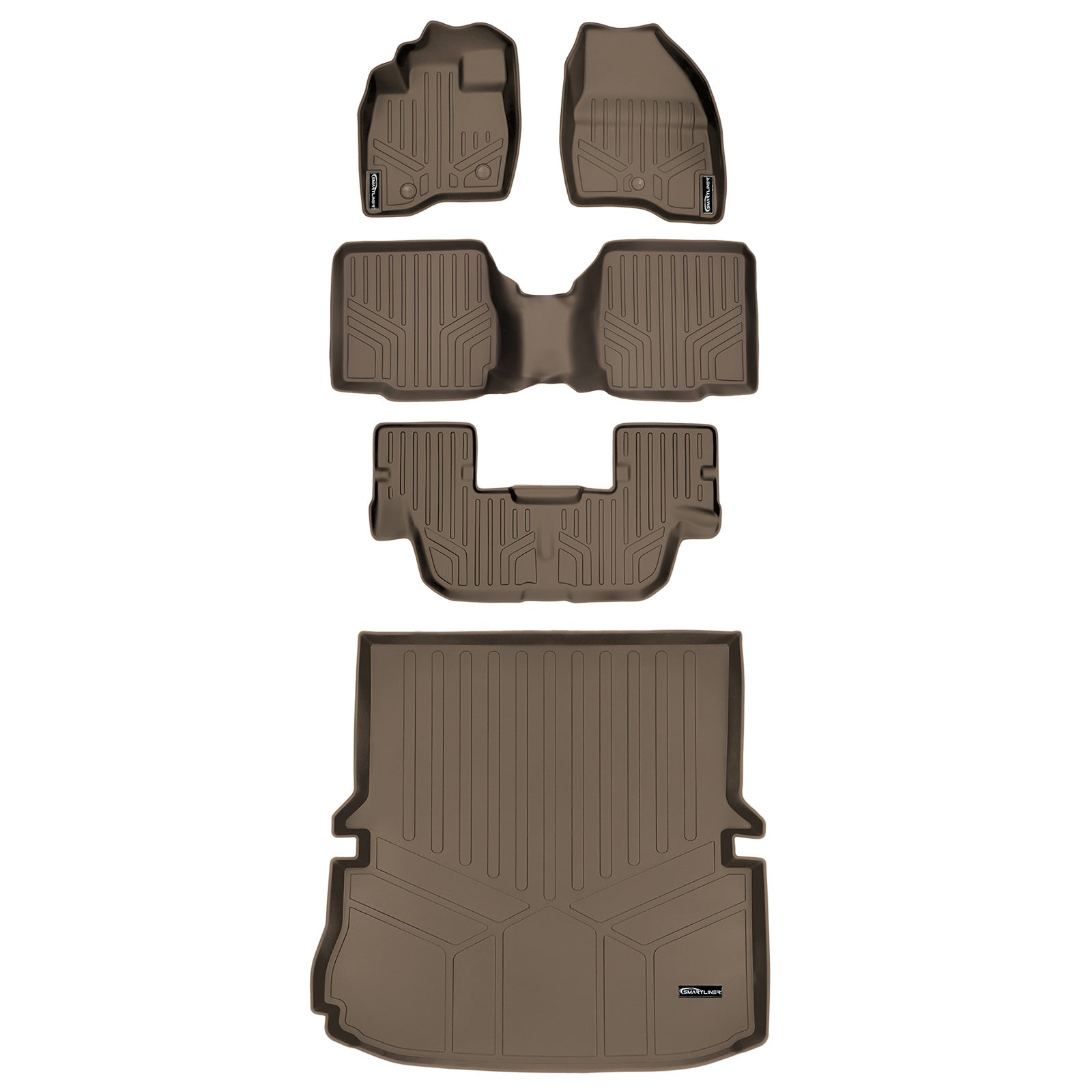 SMARTLINER 2011 - 2014 Ford Explorer 7 Passenger Custom Fit Floor Liners - 1st, 2nd, 3rd & 4th Rows