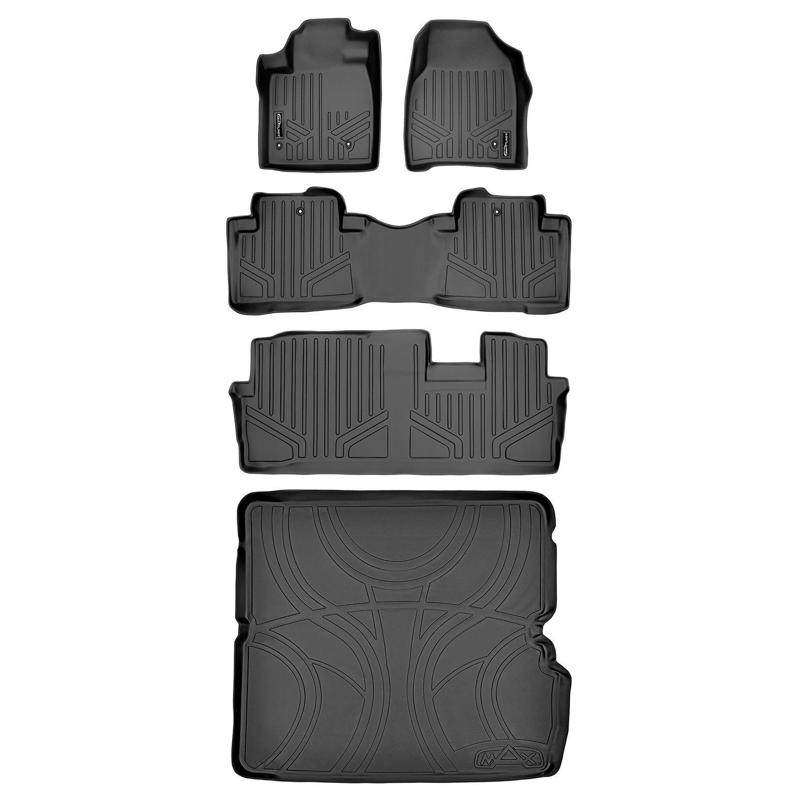 SMARTLINER 2009 - 2015 Honda Pilot All Configurations Custom Fit Floor Liners - 1st, 2nd, 3rd & 4th Rows