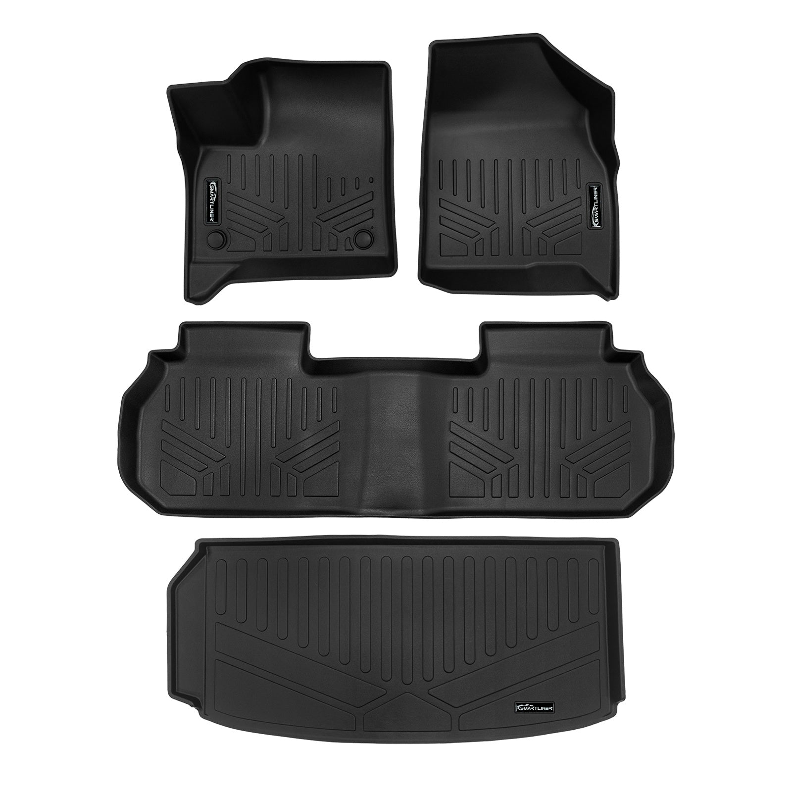 SMARTLINER 2024 - 2025 Chevrolet Traverse 7 Passenger and 8 Passenger Custom Fit Floor Liners - 1st, 2nd & 3rd Rows