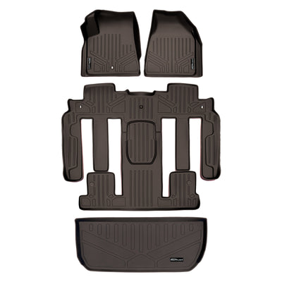 SMARTLINER 2011 - 2017 Chevrolet Traverse 7 Passenger Custom Fit Floor Liners - 1st, 2nd, 3rd & 4th Rows
