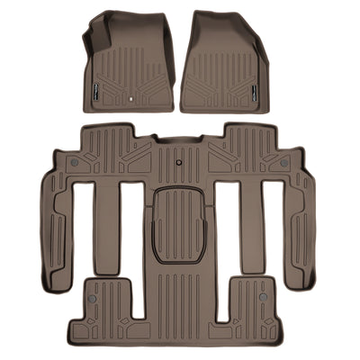 SMARTLINER 2009 - 2010 Chevrolet Traverse 7 Passenger Custom Fit Floor Liners - 1st, 2nd & 3rd Row