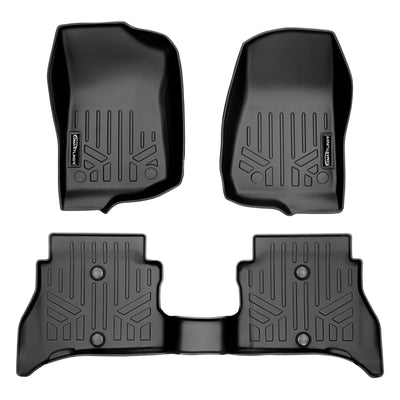 SMARTLINER 2021 - 2025 Jeep Wrangler 4xe All Configurations Custom Fit Floor Liners - 1st & 2nd Rows