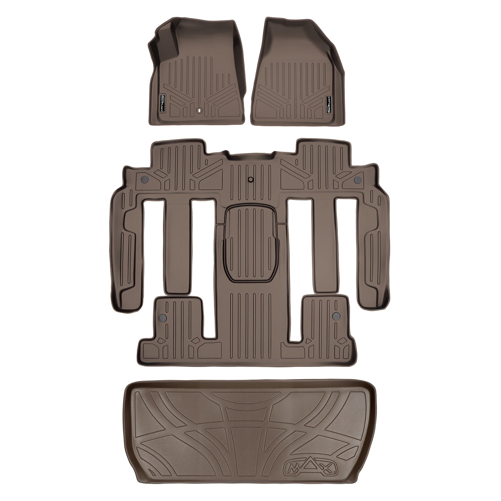 SMARTLINER 2009 - 2010 Chevrolet Traverse 7 Passenger Custom Fit Floor Liners - 1st, 2nd, 3rd & 4th Rows