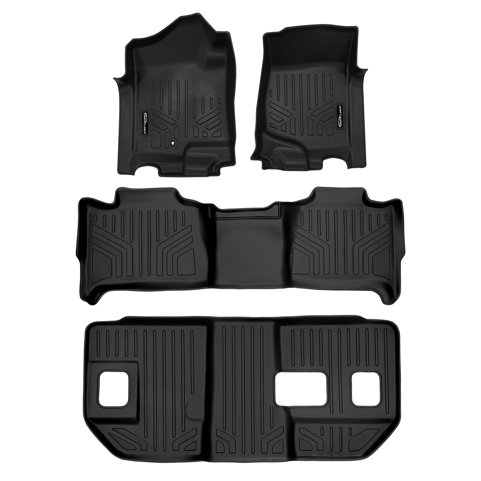 SMARTLINER 2007 - 2014 Chevrolet Suburban 8 Passenger Custom Fit Floor Liners - 1st, 2nd & 3rd Rows