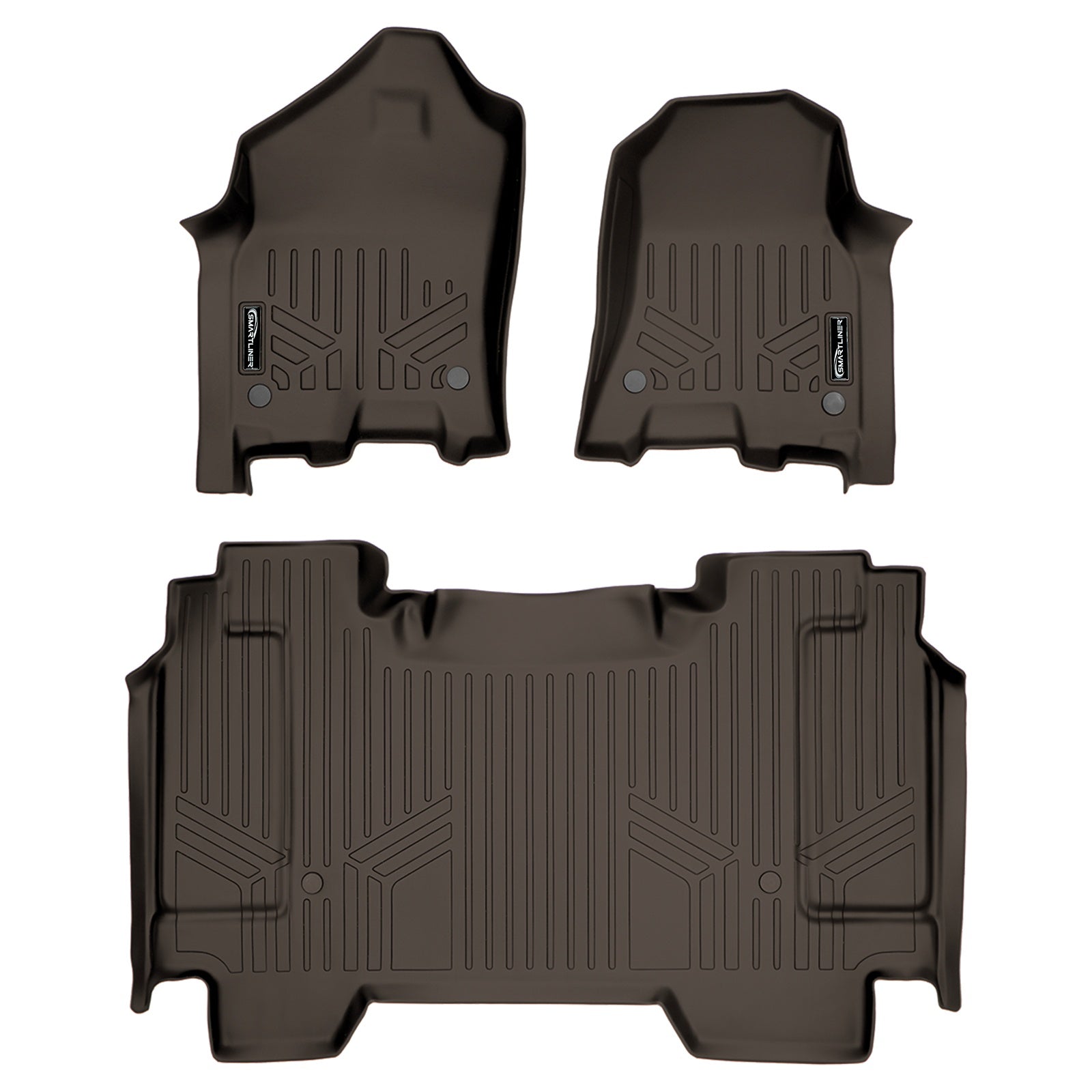 SMARTLINER 2019 - 2024 Ram 1500 Crew Cab Custom Fit Floor Liners - 1st & 2nd Rows - Fits Bench or Bucket - No Hump - No Storage