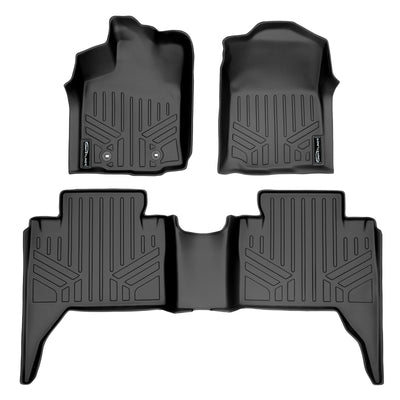 SMARTLINER 2016 - 2017 Toyota Tacoma Double Cab Custom Fit Floor Liners - 1st & 2nd Rows
