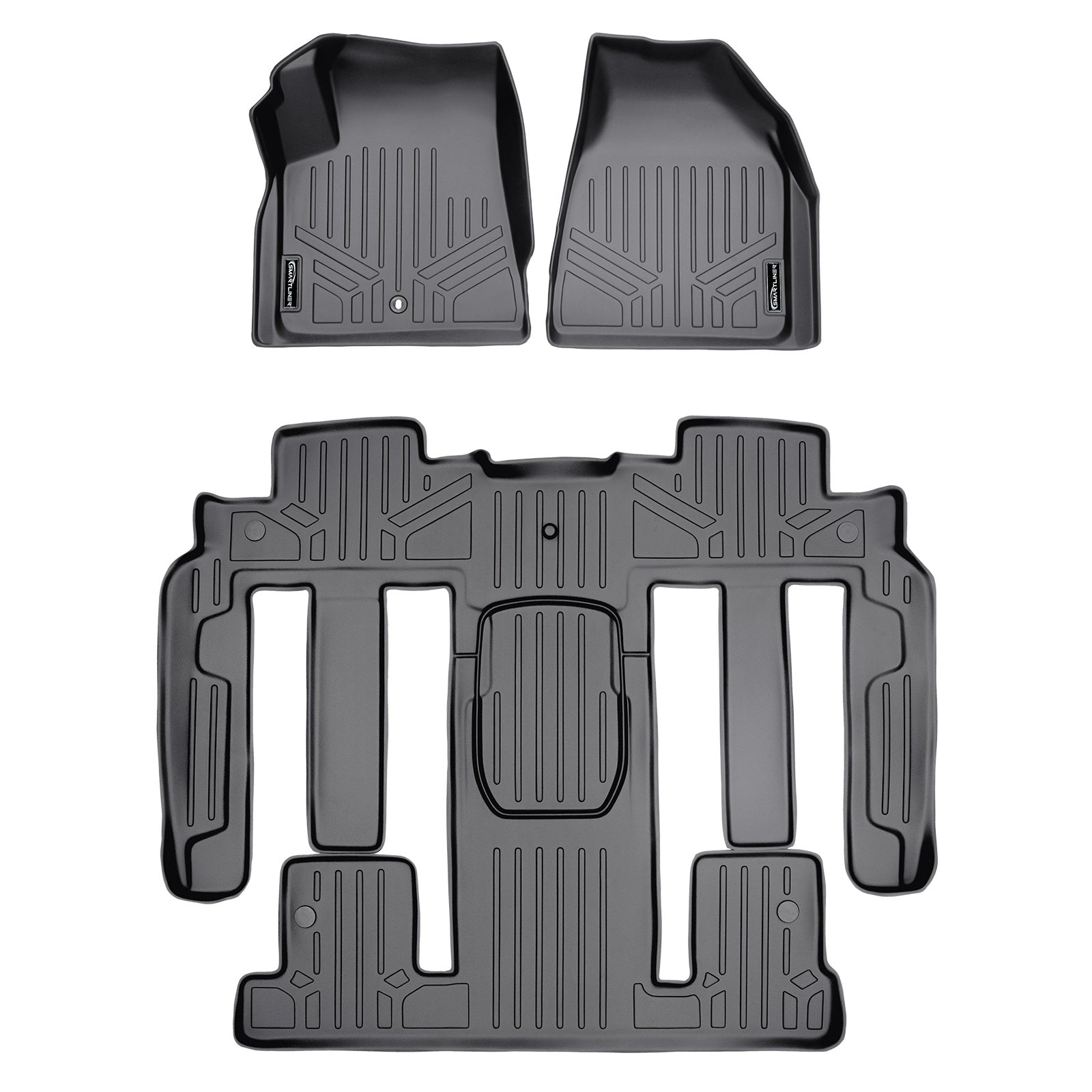 SMARTLINER 2009 - 2010 Chevrolet Traverse 7 Passenger Custom Fit Floor Liners - 1st, 2nd & 3rd Row
