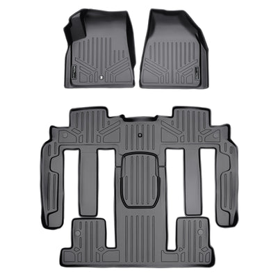 SMARTLINER 2009 - 2010 Chevrolet Traverse 7 Passenger Custom Fit Floor Liners - 1st, 2nd & 3rd Row