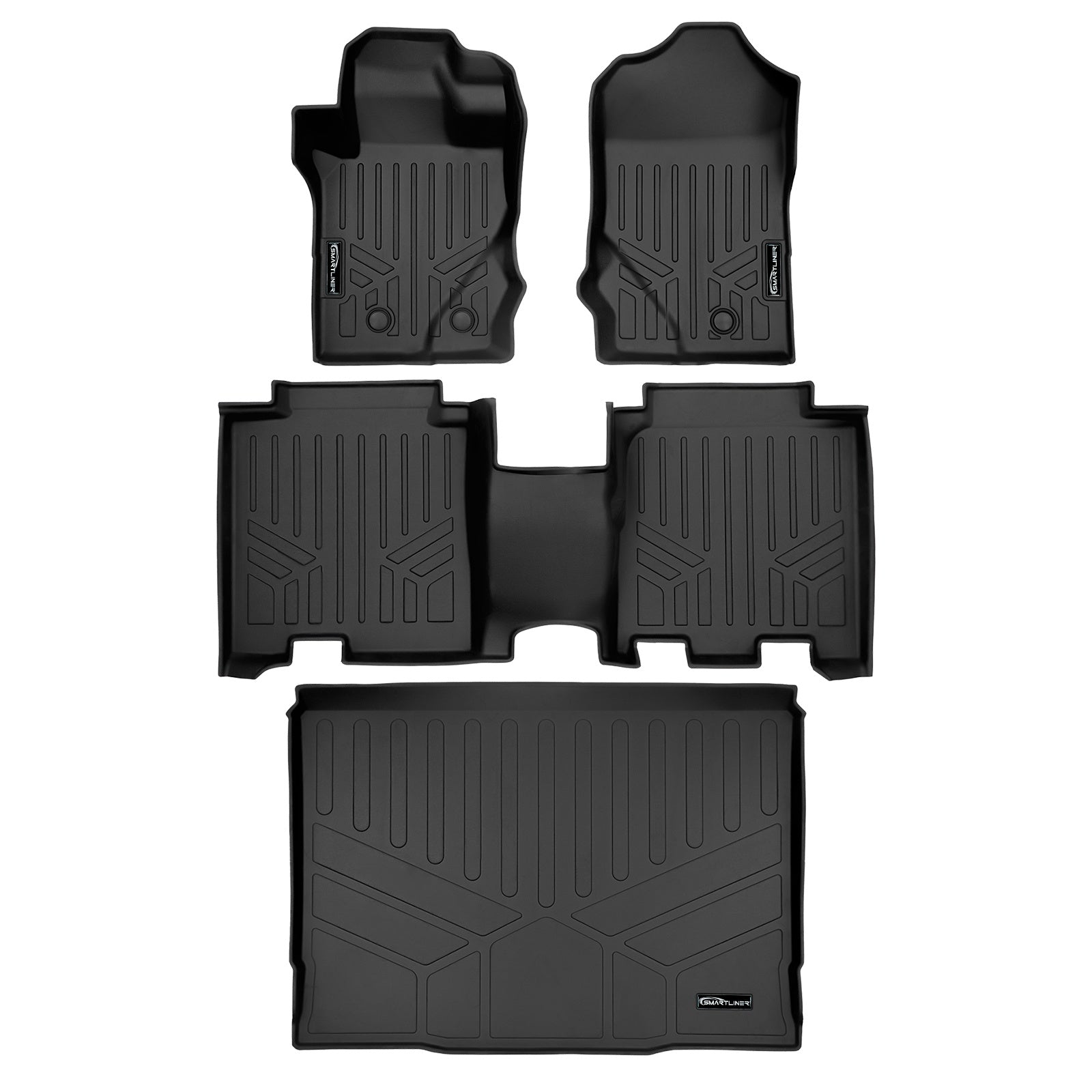 SMARTLINER 2021 - 2025 Ford Bronco 4 Door Custom Fit Floor Liners - 1st, 2nd & 3rd Rows