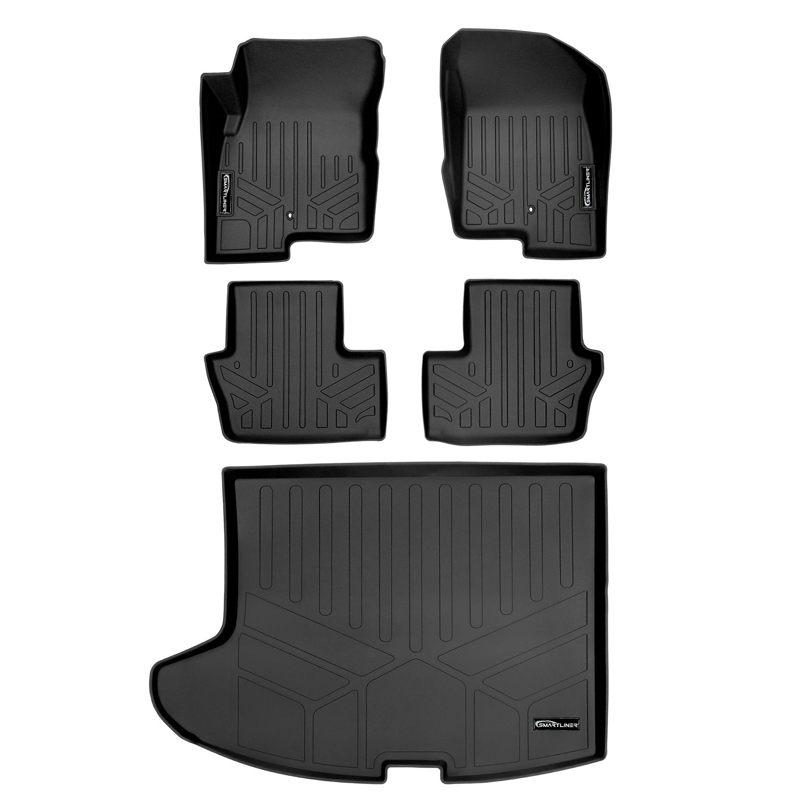 SMARTLINER 2007 - 2017 Jeep Compass Old Body Style and 2 Door Custom Fit Floor Liners - 1st, 2nd & 3rd Rows