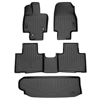 SMARTLINER 2020 - 2025 Toyota Highlander All Configurations Custom Fit Floor Liners - 1st, 2nd & 3rd Rows - 3rd Seat Up - No Sub