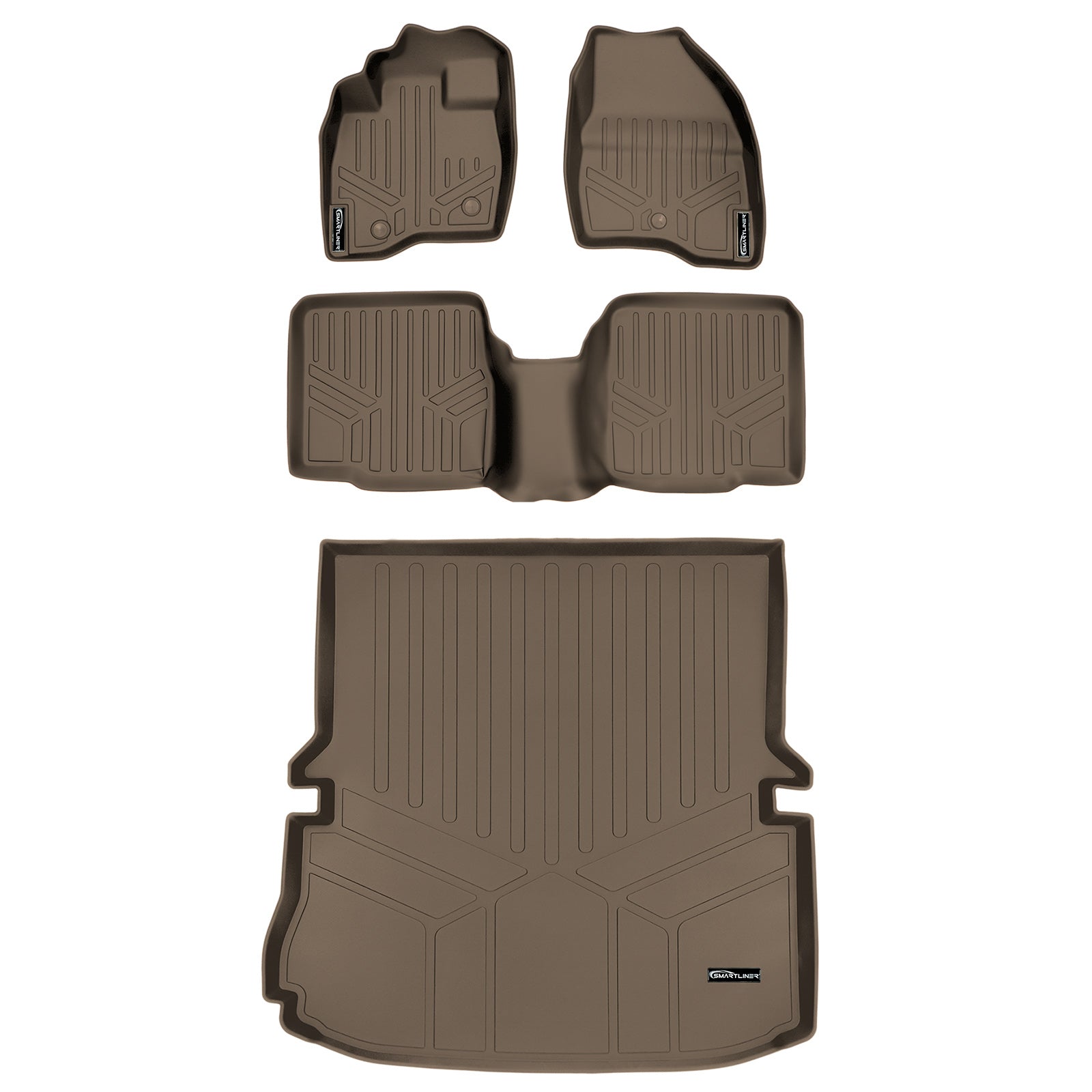 SMARTLINER 2011 - 2014 Ford Explorer 8 Passenger Custom Fit Floor Liners - 1st, 2nd & 3rd Rows