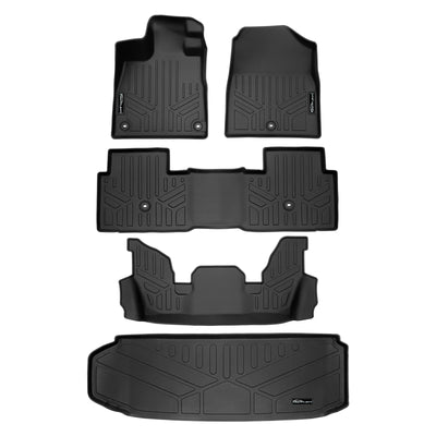 SMARTLINER 2023 - 2025 Honda Pilot All Configurations Custom Fit Floor Liners - 1st, 2nd, 3rd & 4th Rows