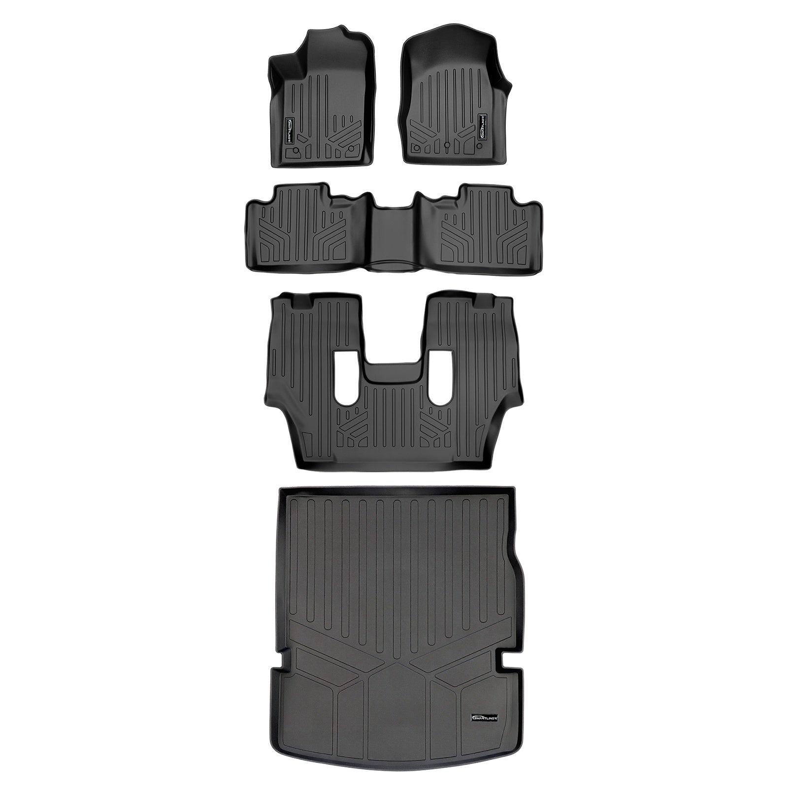 SMARTLINER 2013 - 2015 Dodge Durango 6 Passenger Custom Fit Floor Liners - 1st, 2nd, 3rd & 4th Rows