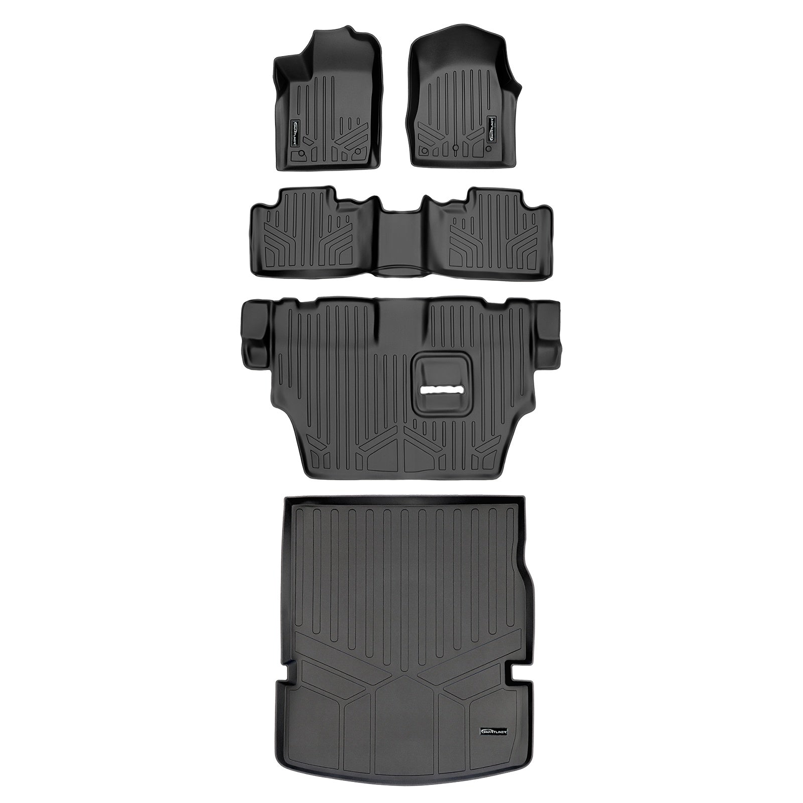 SMARTLINER 2013 - 2015 Dodge Durango 7 Passenger Custom Fit Floor Liners - 1st, 2nd, 3rd & 4th Rows