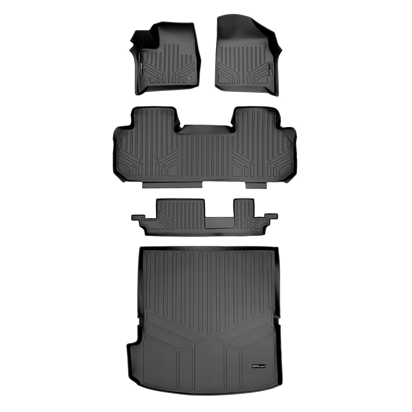SMARTLINER 2018 - 2023 Chevrolet Traverse 8 Passenger Custom Fit Floor Liners - 1st, 2nd, 3rd & 4th Rows