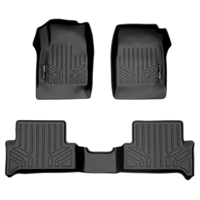 SMARTLINER 2015 - 2022 Chevrolet Colorado Extended Cab Custom Fit Floor Liners - 1st & 2nd Rows